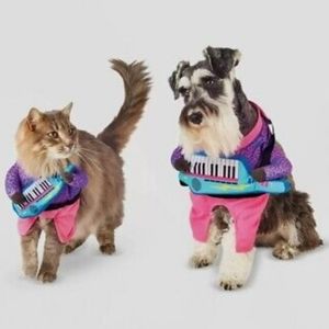 Hyde and Eek! 80's Keyboard Guitarist Pet Halloween Costume